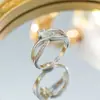 Anillo de Cobre con Circonita Microincrustada Estilo Ins Nuevo de Nicho Europeo y Americano para Mujer, Varios Anillos Abiertos Ajustables de Lujo Ligero Completamente Diamantados