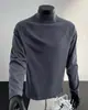 Camiseta base térmica para hombre estilo americano transfronteriza para otoño e invierno, adecuada para fitness y deportes, de manga larga, color liso, camiseta sencilla