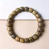 Pulseira de Sândalo Verde Argentino, Madeira Envelhecida, Acessório DIY, Pulseira de Múltiplos Círculos, Contas de Oração Budistas, Pulseira de Mão, Atacado