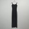 Vestido Longo com Alça para Mulheres, Estilo Coreano Dongdaemun, Slim-fit, Sexy, Cintura Estreita, Fenda no Peito, Quadril