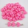 Cuentas en Forma de Corazón de Colores Macaron con Agujeros, Cuentas Sueltas de Color Sólido para Ligas de Pelo DIY, Collares, Cadenas para Teléfono con Cuentas y Accesorios de Joyería