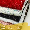 Tela de franela de 5 mm bordada con lentejuelas, tela de malla bordada con cuentas multicolor, tela de bordado de chips
