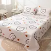 Sábana de una pieza invierno funda de edredón individual 1.5 metros dormitorio estudiantil estilo ins algodón lavado con agua pura funda de almohada individual juego de tres piezas