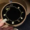 Pulsera de Calabaza con Placa de Acetato de Circonia Bañada en Oro Real de 18K Nuevo Estilo Chino Pulsera de Gama Alta Joyería de Lujo Ligero de Moda para Mujeres
