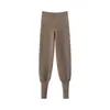 Leggings de Malha Feminino Outono e Inverno Prova de Frio Calças de Caxemira Calças de Lã Calças Quentes de Montanha Nova Roupa Íntima Elástica Espessada