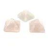 Tesouro de Pedra cristal rosa azul dourado pedra nua pirâmide simples moda colar pingente gemas artesanato joias DIY
