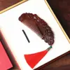 Peine de Palo de Rosa con Diseños de Dragón y Fénix, Peine para el Cabello Auspicioso, Set de Caja de Regalo, Regalo de Boda