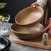 Tigelas de Cerâmica com Formato Simples e Único, Tigelas Grandes, Tigelas para Atacado, Louças para Uso Doméstico, Tigelas Criativas, Tigelas para Salada, Tigelas para Sopa, Tigelas para Ramen