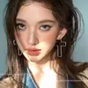 Collar Cruz Estilo Oscuro para Mujer 2025 Nueva Tendencia de Moda Gótica Y2K Cadena para Clavícula Madera Multicolor