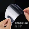 Conjunto de 5 Peças de Espátula Macia Transparente para Bolo de Plástico Espátula Semicircular Espátula Espátula de Creme Espátula Espátula de Massa Ferramenta