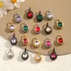 Pingente de Joia Oval Retrô Exquisito Simples Strass Feito à Mão DIY Acessórios para Colar Acessórios de Pulseira de Aço Inoxidável para Mulheres