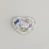Color transparente a cuadros amor gato KT accesorios diy tocado agujero zapatos flor material hecho a mano funda de teléfono móvil parche venta al por mayor