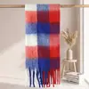 Comércio Transfronteiriço|Cachecol Xadrez de Imitação de Mohair de Alta Qualidade|Xadrez de Acrílico Quente para Outono e Inverno|Suporta Personalização de Logo