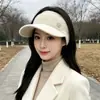 Gorra de orejeras marca M para mujer, gorra de béisbol tejida cálida para primavera, otoño e invierno, gorra cálida tejida de moda estilo coreano