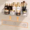 Estante de Almacenamiento de Pegatinas sin Costuras para Baño Estante de Almacenamiento en Pared sin Taladro Estante Cesta de Almacenamiento para Cosméticos de Baño con Fuerte Capacidad de Carga