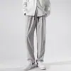 Pantalones de Chándal Casuales de Seda de Hielo para Hombre Verano Delgados Rectos Sueltos Deportivos de Secado Rápido Pantalones Casuales para Hombre Verano