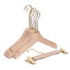 Percha de madera maciza para ropa, tienda de ropa, percha de madera sin pintura, soporte de madera para ropa, perchero ligero de lujo para ropa, perchero para pantalones para el hogar, venta al por mayor