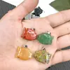 Piedra de Ágata de Cristal Natural Colgante de Pez Tallado Accesorios para Joyería DIY Colgante Animal Pez Collar Joyería Venta al por Mayor