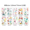Calcomanías de Tatuaje para Niños Sirena Tatuaje de Coche Transfronterizo Lindo Mini Dibujo Animado Impermeable Set de Calcomanías de Tatuaje Temporal