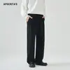 Roupas Masculinas Apo Calças Casuais Esportivas Transfronteiriças Outono Tendência Versátil Soltas de Perna Reta Com Cordão Calças Longas Calças de Moletom Escovadas