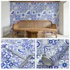Papel Tapiz de Pared de Fondo para el Hogar Bohemio con Patrón Retro Pegatina de Pared Autoadhesiva Pegatina Impermeable a Prueba de Humedad Papel Tapiz de Decoración para Renovación