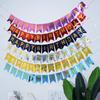 Papel de Cumpleaños en Inglés Estampado en Caliente Brillante Bandera de Cola de Pez Banderines con Letras de Feliz Cumpleaños Accesorios de Decoración para Fiesta