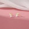 Brincos Criativos de Borboleta com Pérola em Prata de Lei S925 para Mulheres com Estilo Elegante de Alto Padrão 2025 Novo Estilo Quente Brincos Dropshipping