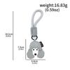 Llavero Colgante de Cuero de Dibujos Animados Lindos Colgante para Coche Bolsa Forma de Animal Mascota Regalo Creativo de Navidad