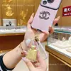 Oro Puro 999 Princesa Por Favor Hazte Rica Colgante de Bollo Dragón y Fénix Dorado Hebilla de Seguridad Llavero Cadena para Teléfono Móvil Colgante