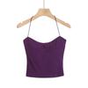 Verano 2024 Modelo Francés Viene con Camisola con Almohadilla para el Busto para Mujer Nuevo Deseo Puro Chica Hot Cuello Halter Sexy Ajustado Hermoso Top de Espalda