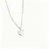 Colar com Pingente de Diamante Coração Mais Vendido Corrente para Clavícula Luxo Leve Versátil para o Dia a Dia Temperamento Refinado Exquisito Ponto de Diamante Colar Coração