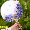 Materiales para Abanico DIY de Flores Eternas, Abanicos Pequeños en Blanco para Niños, Actividad de Taller del Día del Niño, Abanicos Artesanales de Flores Secas