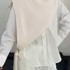 Verano 2025 Nuevo Estilo Coreano de Gama Alta Diseño de Nicho Triángulo Biselado Chal de Punto para Mujer Apilado Moda Versátil