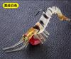 Luya Soft Bait 7.5cm7g multi-seção cabeça de chumbo camarão macio Luya isca multi-seção terno de camarão Soft Bait água doce luminosa