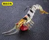 7.5cm7g multi-sección cabeza plomada camarón suave Luya señuelo traje de camarón multi-sección Señuelo Suave luminoso pesca de agua dulce y salada Luya señuelo