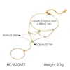 Pulsera de acero inoxidable con circonita nueva transfronteriza de Amazon, estilo OL de moda, cadena de dedos conectada, lujo ligero, versátil y elegante