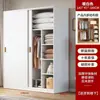 Guarda-roupa simples para quarto de casa, apartamento pequeno, armário de armazenamento montado, casa de aluguel com guarda-roupa novo de porta de correr espessa