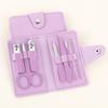 Set de Cortauñas de 4 piezas bolsa plegable manicura belleza set de herramientas para uñas cortauñas cortauñas puede imprimir LOGO