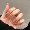 Ámbar hielo transparente uso manicura terminada uña postiza uña parche de uñas parche de uñas pieza de uña removible Ballet