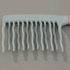 Peine Antiestático de Doble Fila con Dientes Ondulados para Cabello Rizado, Peine Masajeador del Cuero Cabelludo, Peine para Cabello Rizado Esponjoso, No Daña el Cabello
