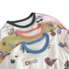Novos conjuntos de pijamas térmicos casuais de outono e inverno para meninos e meninas, com estampas de desenhos animados