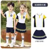 Roupas de jardim para creche, traje de verão, uniforme de escola primária, roupas de classe para crianças, roupa esportiva, conjunto de duas peças de manga curta de verão