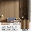 Pegatina de Pared Autoadhesiva con Rejilla Plana de Madera para Fondo de TV Decoración de Pared Impermeable a Prueba de Humedad Panel de Pared de Chapa de Madera Venta al por Mayor Disponible