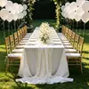 Toalha de Mesa para Casamento ao Ar Livre 2026 Novo Estilo Luxo Leve Sensação de Alto Padrão Branco Puro Mesa de Sobremesas Mesa de Exposição Especial Toalha de Mesa Retangular