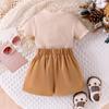 Comercio exterior transfronterizo Europa y Estados Unidos verano nuevo traje de niña infantil color liso cuello de encaje manga corta falda outlet de fábrica