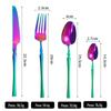 Amazon Cross-border Aço Inoxidável Thin Small Cintura Série High-end High-end Western Steak Faca, Garfo, Colher e Colher Tableware
