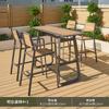 Mesas y Sillas de Exterior Personalizadas, Taburetes Altos para Barra de Patio, Mesas y Sillas de Madera Plástica para Exterior, Sillas para Cafetería y Bar, Mesas de Bar, Transfronterizo