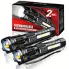 Lanterna de Alta Intensidade Modelo Novo Transfronteiriça para Uso Externo, Iluminação de Longo Alcance Multifuncional, Luz de Trabalho a Laser Branca, Luz Lateral com Múltiplas Fontes de Luz
