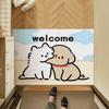 Tapete de entrada creativo divertido para animales, gato y perro, tapete de corte, tapete creativo para puerta de entrada, antideslizante, se puede fijar