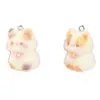 Llavero Colgante Gatito de Café Estéreo Lindo de Resina Flotada Colgante DIY Colgante Cadena de Teléfono Móvil Bolsa Encantos Accesorios